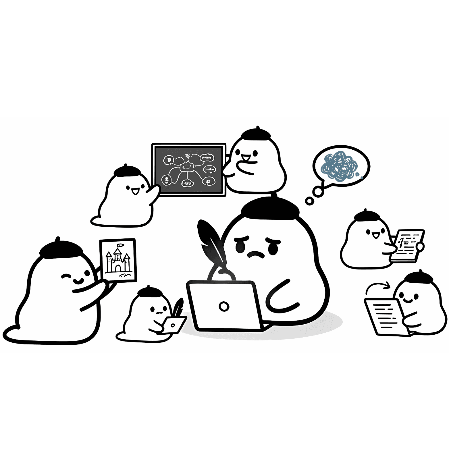 BiuWrite workspace showing panels and AI chat