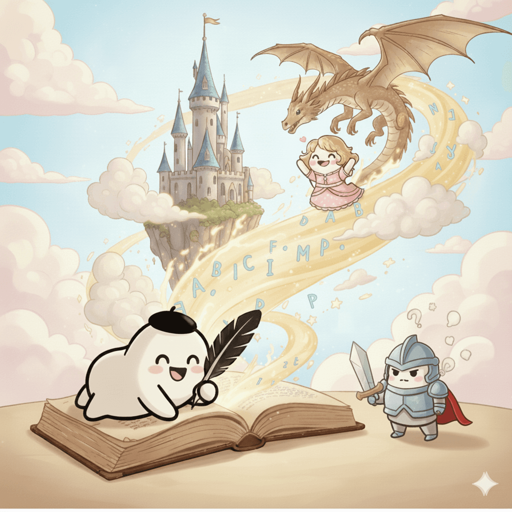 Creative mascots planning, drafting, and revising inside BiuWrite